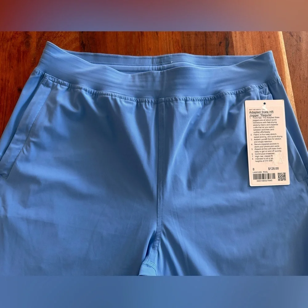 Lululemon Athletica Adapted State HR Pool Blue Joggers NWT